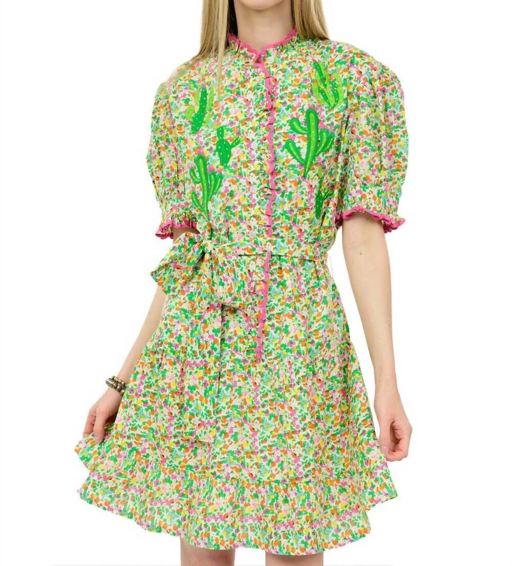 NEW IVY JANE nopal mini dress in ditsy
